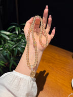 Natural Citrine Triple Layer Bracelet with Citrine Bead Pendant – Luxury Crystal Bracelet for Wealth, Confidence & Positive Energy
