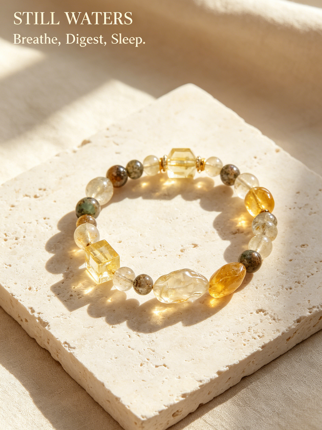 The Golden Vault Bracelet | Lemon Citrine  Four Seasons Phantom Quartz & Freeform Citrine  | Wealth Manifestation Abundance Bracelet