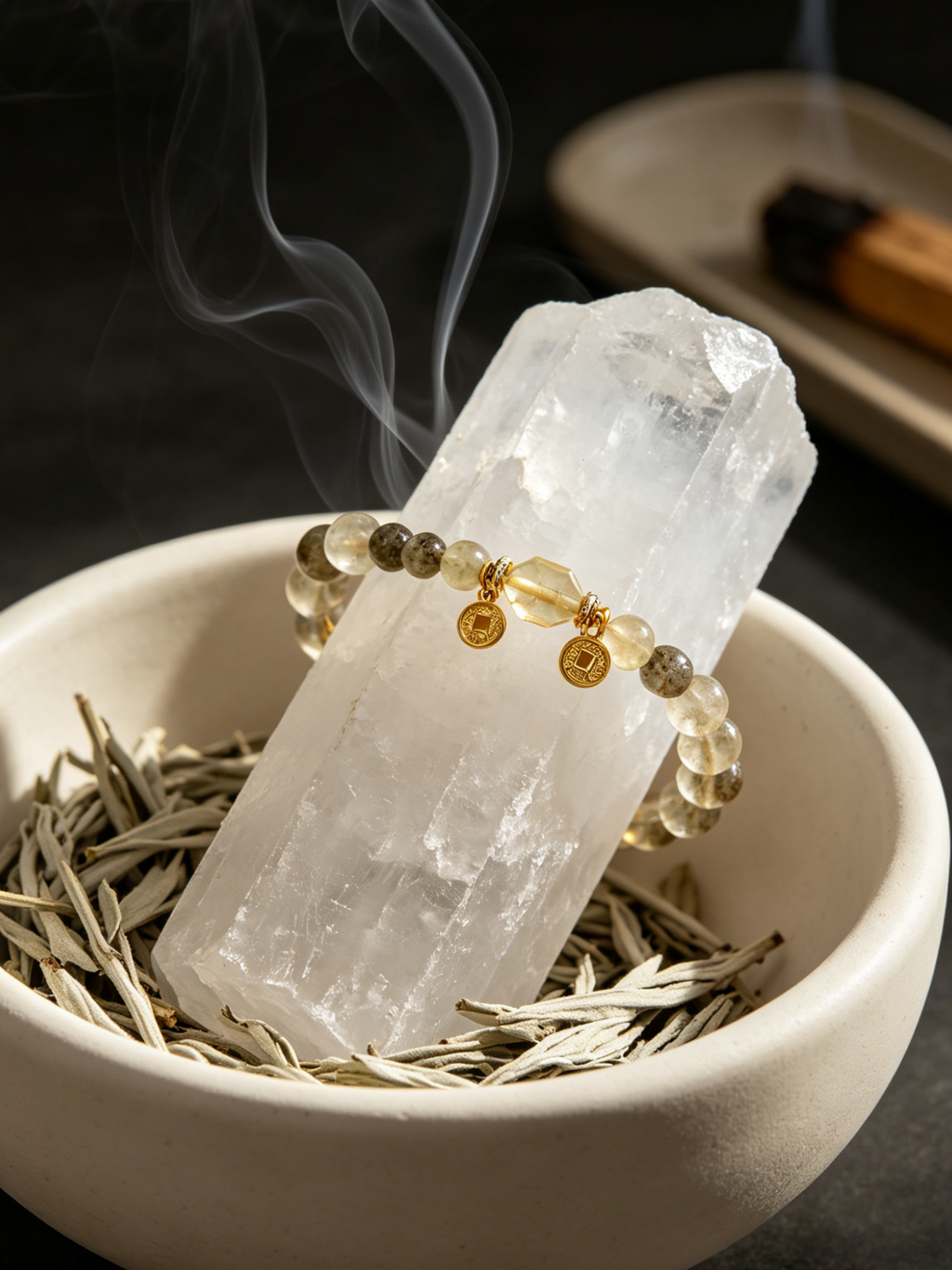 The Golden Vault Bracelet | Lemon Citrine  Four Seasons Phantom Quartz & Freeform Citrine  | Wealth Manifestation Abundance Bracelet