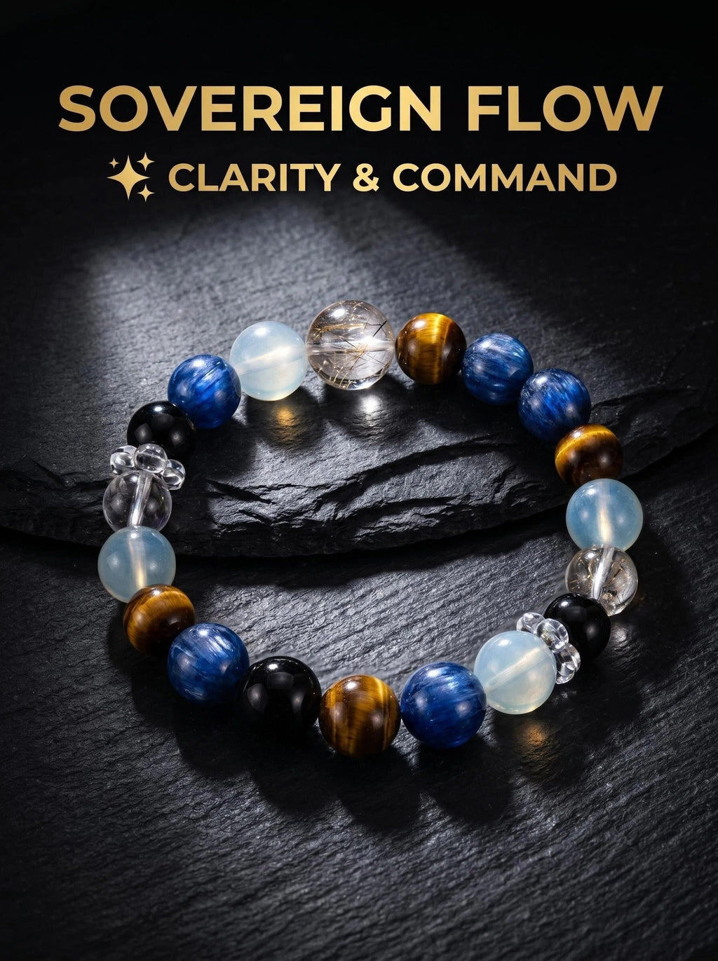 The Sovereign Flow | Clarity & Command Bracelet
