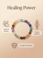 Full Spectrum Crystal Bracelet | 12-Stone Seven Chakra Healing Bracelet